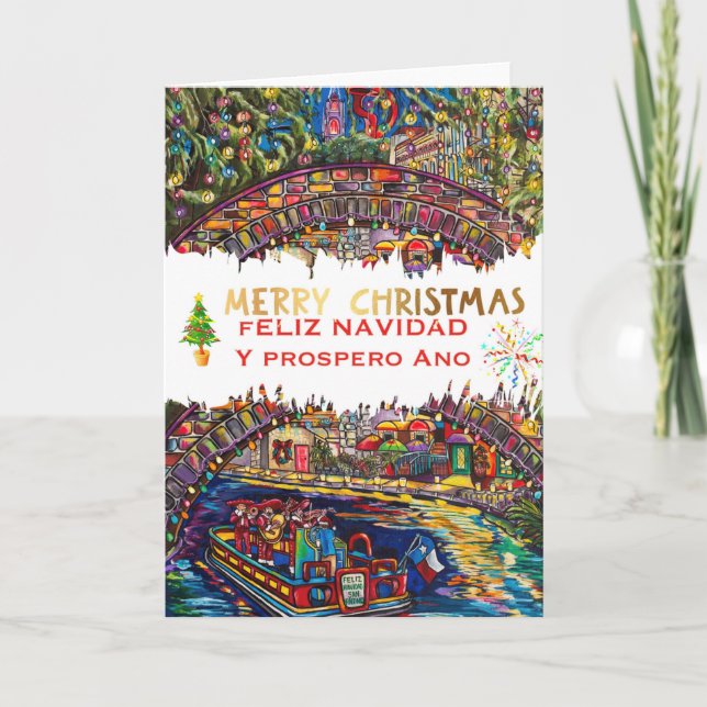 Feliz Navidad San Antonio Navidades tarjeta de sal (Anverso)