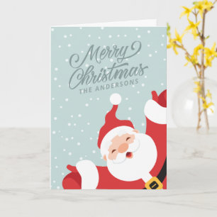 Feliz Navidad Santa Alegre Tarjeta de Felicitaci