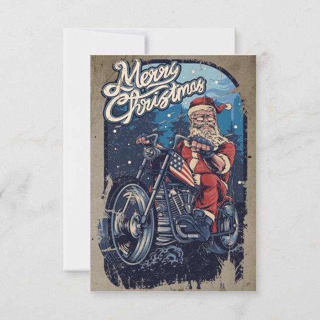 Feliz Navidad Santa Biker Estados Unidos (Anverso)