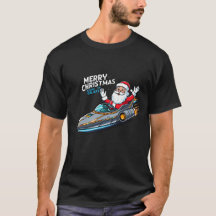 Feliz Navidad Santa Carreras Camiseta - Diversión 