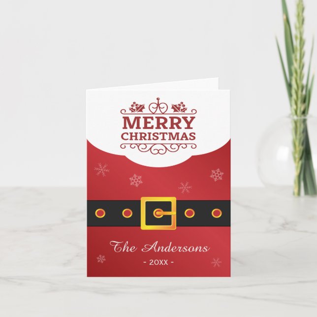 Feliz Navidad Santa Claus Belt Jolly Family (Anverso)