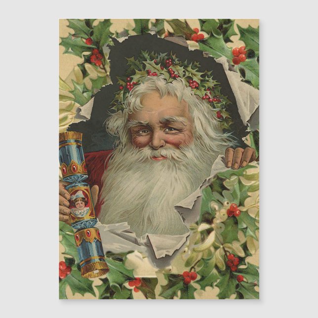 Feliz Navidad Santa Claus Clásico antiguo (Anverso)