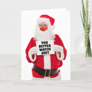 Feliz Navidad Santa Claus con mascarilla Covid