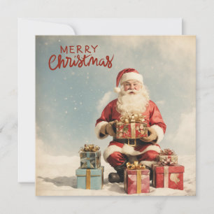 Feliz Navidad Santa Claus con regalos