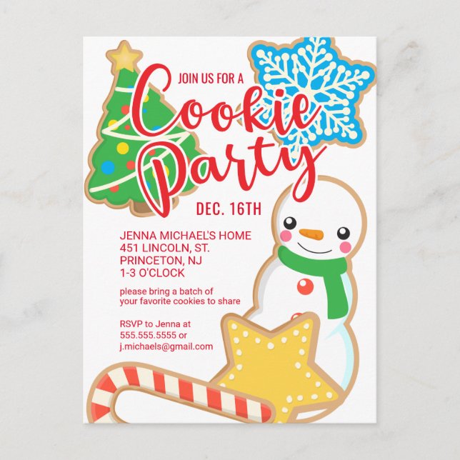 Feliz Navidad | Santa Claus Cookie Exchange (Anverso)