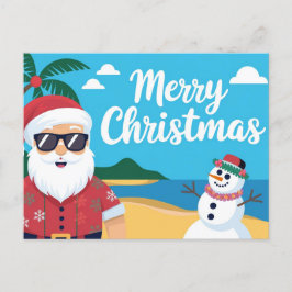 Feliz Navidad santa claus de vacaciones