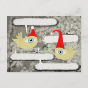 Feliz Navidad Santa Claus diciembre pájaro postal