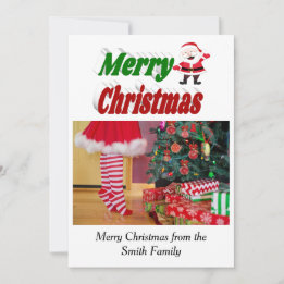 Feliz Navidad Santa Claus fotografía tipografía