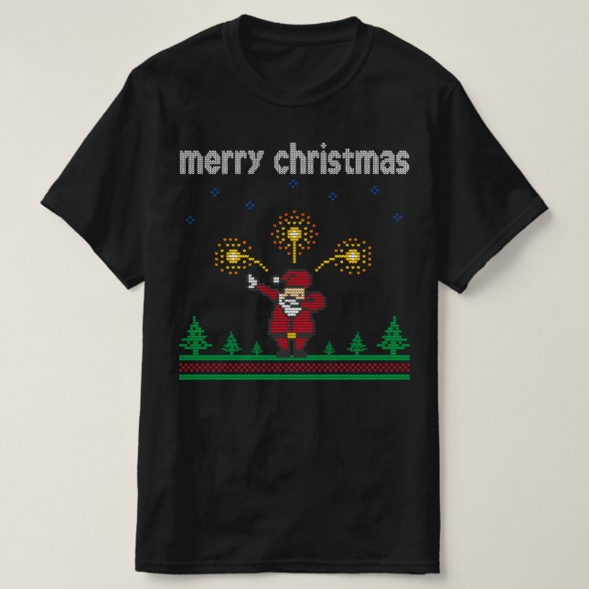 feliz navidad santa claus Navidades feos suéter (Diseño del anverso)