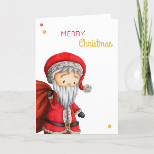 Feliz Navidad Santa Claus rojo y blanco