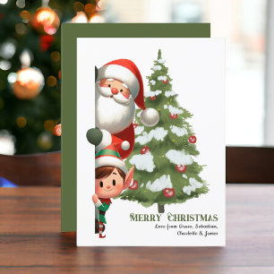 Feliz Navidad Santa Claus y Elf Personalizados