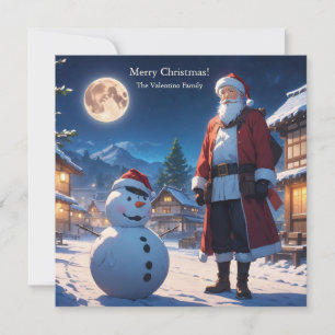Feliz Navidad Santa Cláusula y Snowman