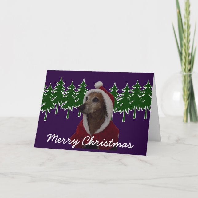 Feliz Navidad Santa Dachsund (Anverso)