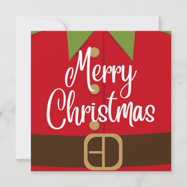 Feliz Navidad Santa Elf Suit (Anverso)