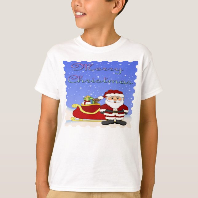 Feliz Navidad, Santa Kid, la camiseta de la manga  (Anverso)