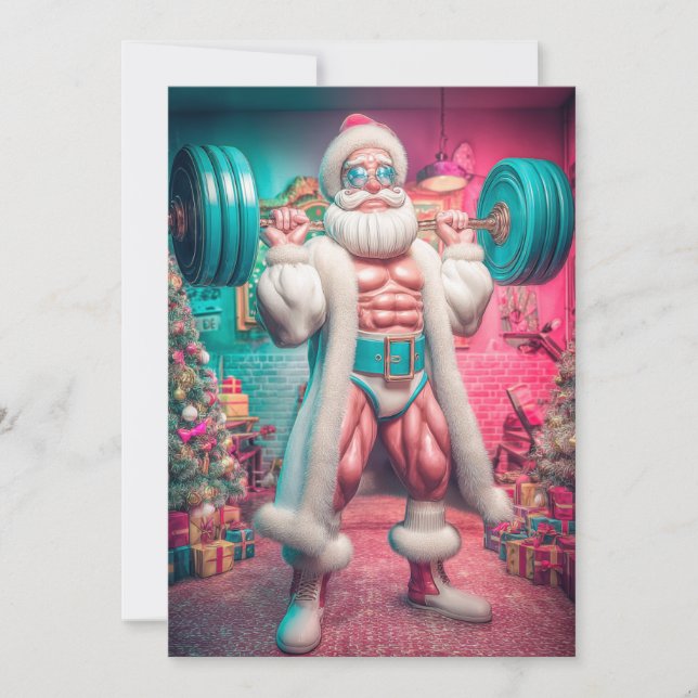 Feliz Navidad | Santa Levanta Más que Regalos (Anverso)