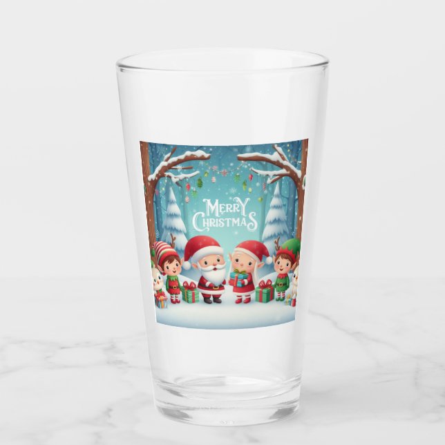 Feliz Navidad/santa/nieve de elfos (Anverso)