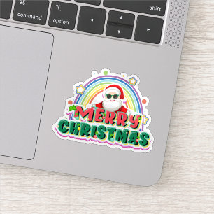 Feliz navidad santa pegatina
