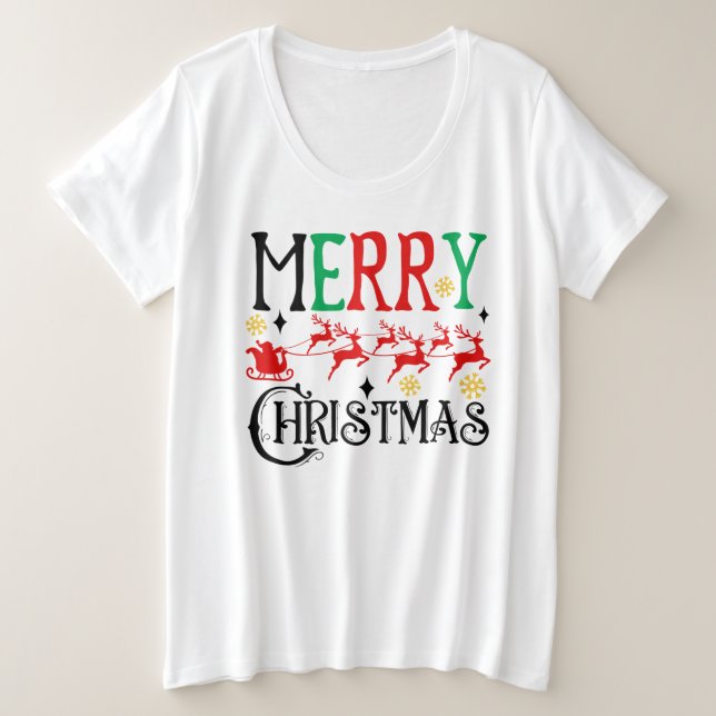 Feliz Navidad Santa Sleigh-61049 camiseta (Anverso del diseño)