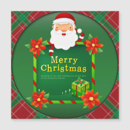 Feliz Navidad Santa Tartan Plaid