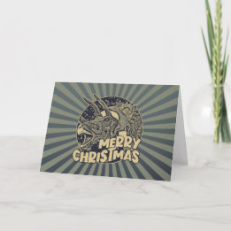 Feliz Navidad Santa Triceratops Dinosaur