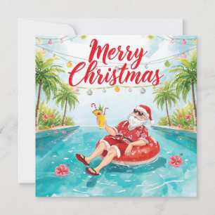 Feliz Navidad Santa Tropical Fiesta de Verano en l
