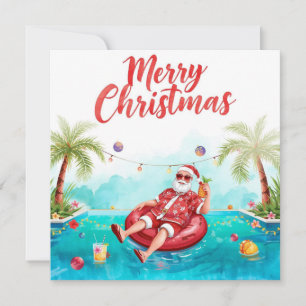 Feliz Navidad Santa Tropical Fiesta de Verano en l