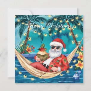 Feliz Navidad Santa Tropical Fiesta de Verano en l