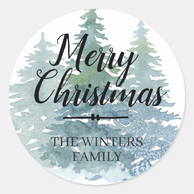 Feliz Navidad Sello para sobres personalizado (Anverso)