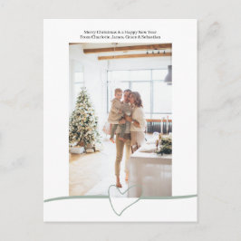 Feliz Navidad Sencillo y elegante corazón personal