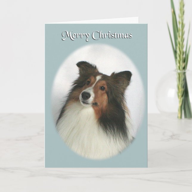 Feliz Navidad Sheltie (Anverso)