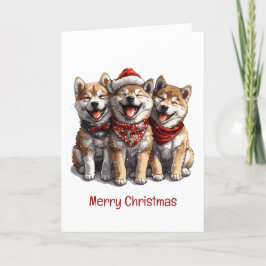 Feliz Navidad Shiba Inu Santa Dogs