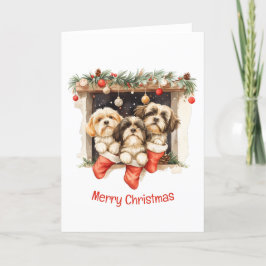 Feliz Navidad Shih Tzu Dogs