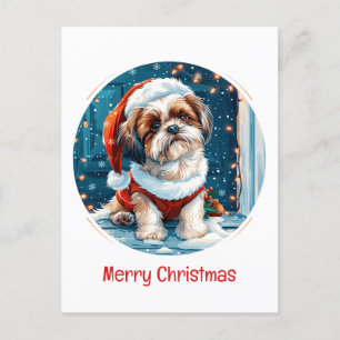 Feliz Navidad Shih Tzu Santa Dog