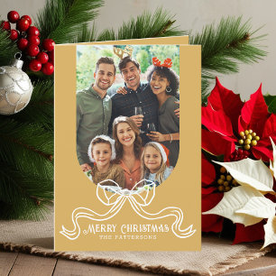 Feliz Navidad Simple Coquette Moderno Bow Photo