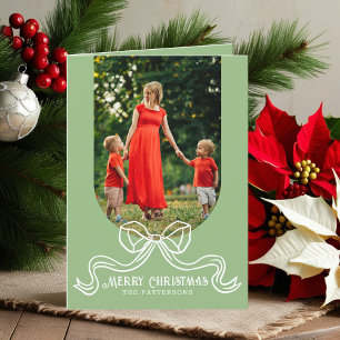 Feliz Navidad Simple Coquette Moderno Bow Photo