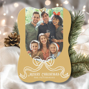 Feliz Navidad Simple Coquette Moderno Bow Photo