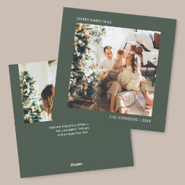 Feliz Navidad Simple Foto Verde