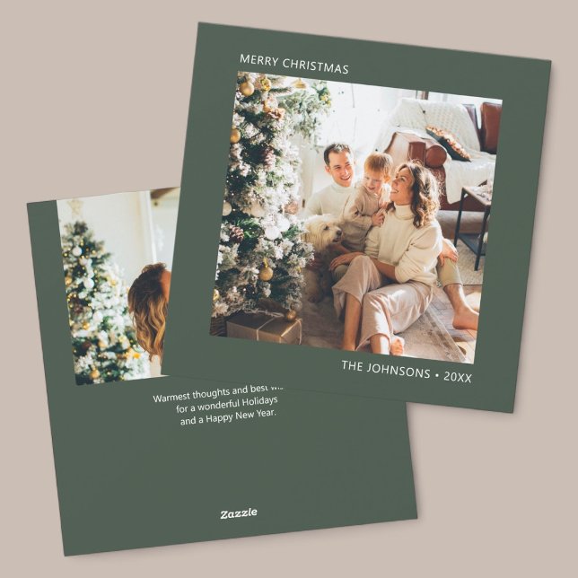 Feliz Navidad Simple Foto Verde (Subido por el creador)