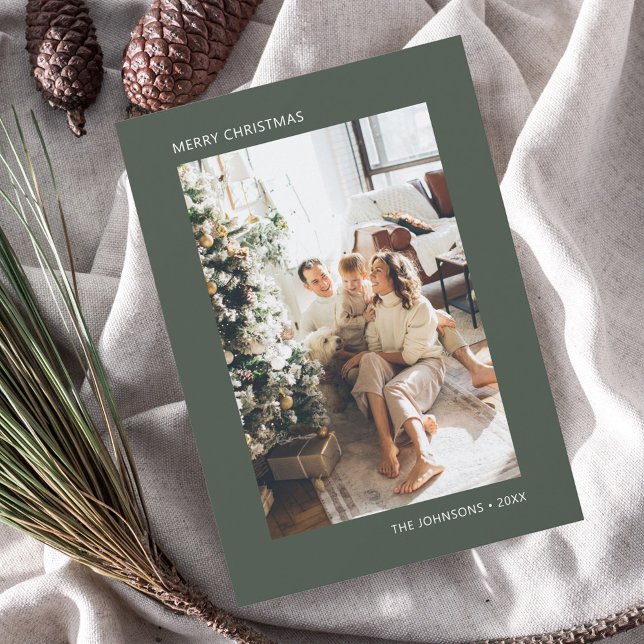 Feliz Navidad Simple Foto Verde (Subido por el creador)