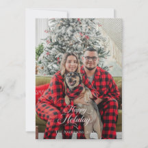 Feliz Navidad simple una foto familia Fiesta