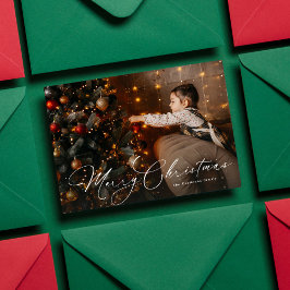 Feliz Navidad simple y elegante escritura foto