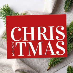 Feliz Navidad Simple y Moderna Typografía Negocios