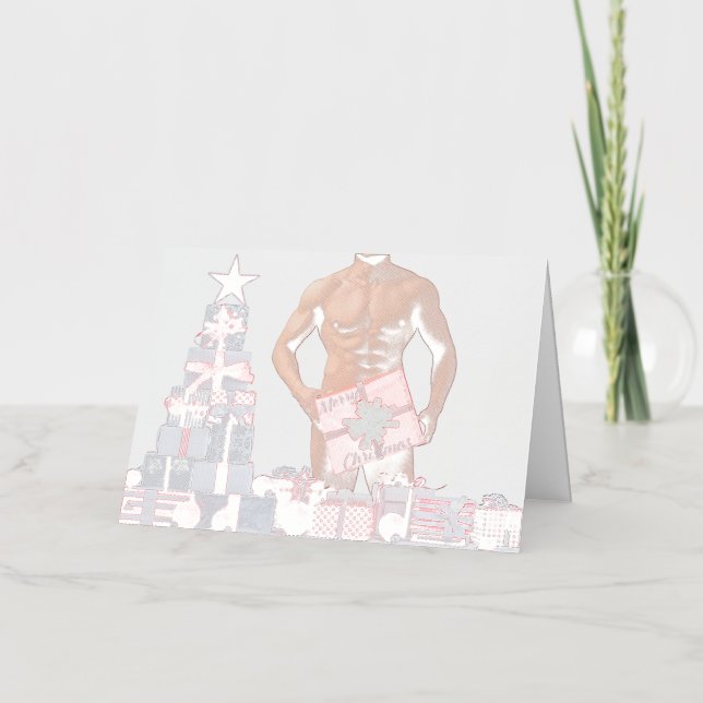 Feliz Navidad SlipperyJoe regalo rojo blanco plata (Anverso)