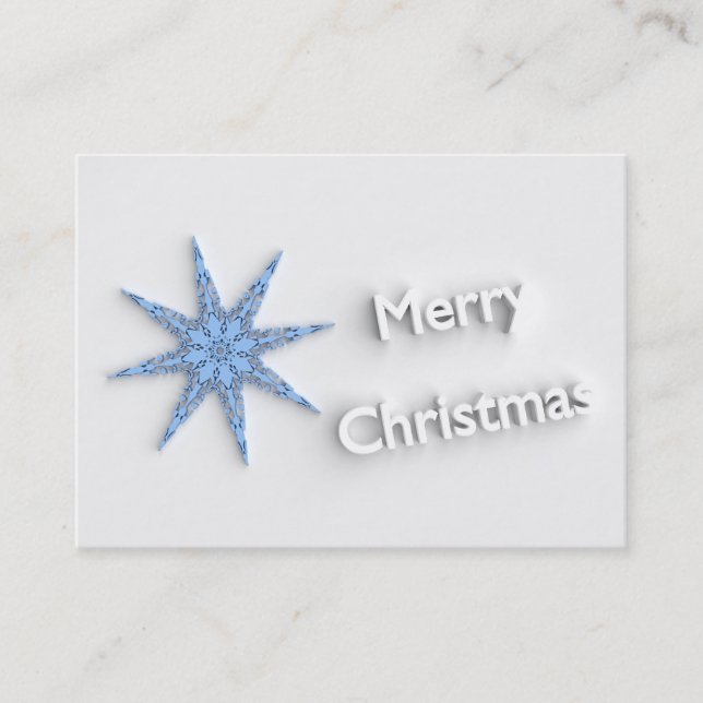 Feliz Navidad - Snowflake - Tarjeta de visita (Anverso)