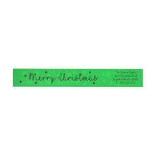 Feliz Navidad Snowflake Wraparound label