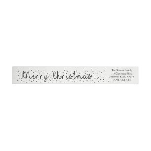 Feliz Navidad Snowflake Wraparound label