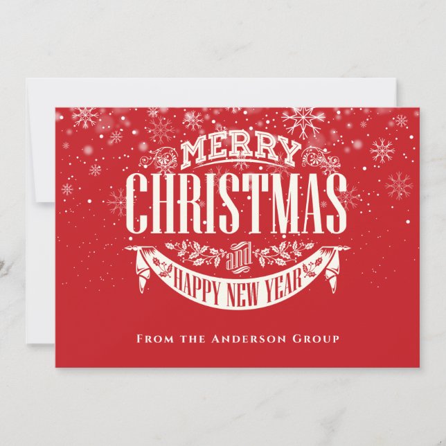 Feliz Navidad Snowflakes Corporate (Anverso)