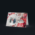 Feliz Navidad Snowman<br><div class="desc">Tarjeta navideña navideña de feriado de Snowman</div>