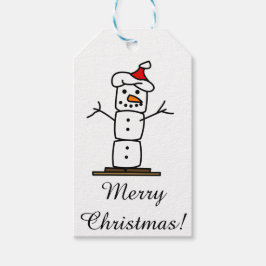 Feliz Navidad Snowman a/desde etiqueta